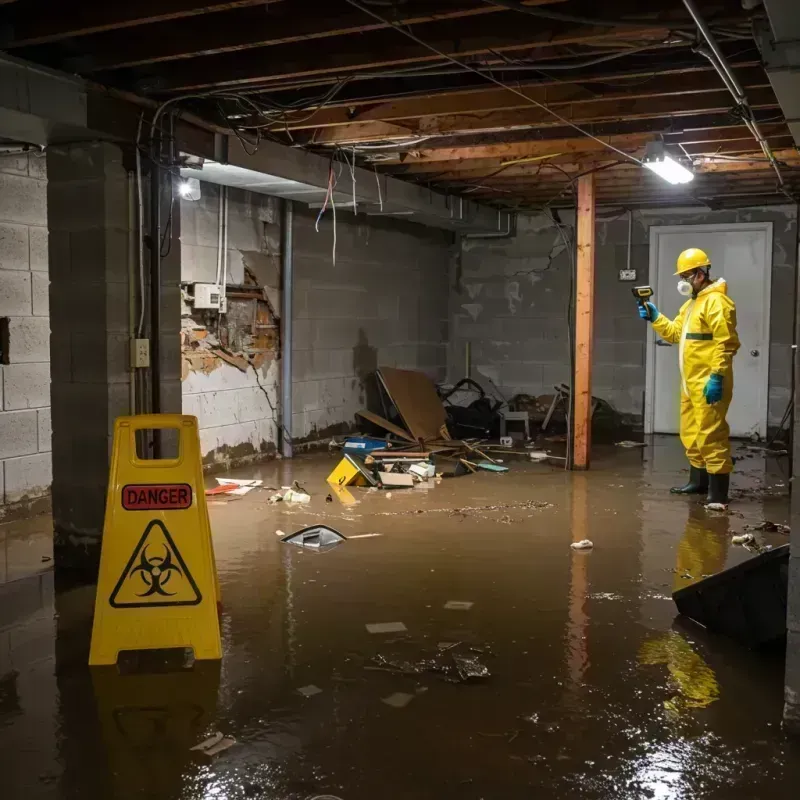 Flooded Basement Electrical Hazard in Willow Oak, FL Property